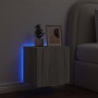 Mueble de TV de pared con luces LED gris Sonoma 40,5x35x40 cm