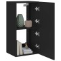 Mueble de TV de pared con luces LED negro 40,5x35x80 cm en Muebles TV | Comprar online en Foro24