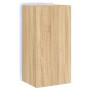 Mueble de TV de pared con luces LED roble Sonoma 40,5x35x80 cm en Muebles TV | Comprar online en Foro24
