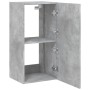 Mueble de TV de pared con luces LED gris hormigón 40,5x35x80 cm