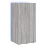 Mueble de TV de pared con luces LED gris Sonoma 40,5x35x80 cm