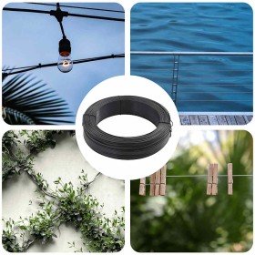 Alambre para atar vallas acero gris antracita 250 m 1,4/2 mm