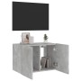 Mueble de TV de pared con luces LED gris hormigón 60x35x41 cm en Muebles TV | Comprar online en Foro24