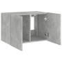 Mueble de TV de pared con luces LED gris hormigón 60x35x41 cm en Muebles TV | Comprar online en Foro24