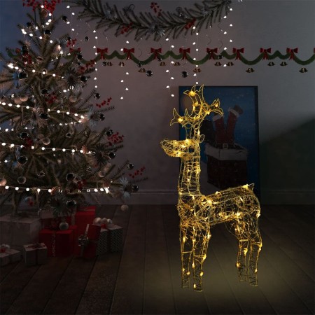 Christmas reindeer 90 LEDs acrylic 60x16x100 cm by vidaXL, Christmas lights - Ref: Foro24-329777, Price: 73,82 €, Discount: %