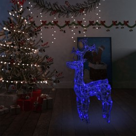 Reno de Navidad 90 LEDs acrílico 60x16x100 cm