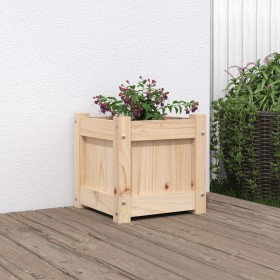 Jardinera madera maciza de pino 31x31x31 cm Jardinera madera maciza de pino 31x31x31 cm
