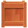 Jardineras de exterior 2 uds madera maciza de pino marrón cera