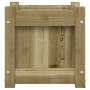 Jardinera madera maciza de pino impregnada 31x31x31 cm en Maceteros y jardineras | Comprar online en Foro24