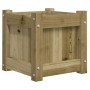 Jardinera madera maciza de pino impregnada 31x31x31 cm en Maceteros y jardineras | Comprar online en Foro24