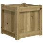 Jardinera madera maciza de pino impregnada 40x40x40 cm en Maceteros y jardineras | Comprar online en Foro24