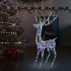 Reno navideño acrílico XXL 250 LEDs de colores 180 cm