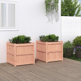 Jardineras de jardín 2 unidades madera maciza Douglas en Maceteros y jardineras | Comprar online en Foro24