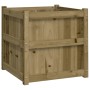 Jardinera de madera maciza de pino impregnada 60x60x60 cm en Maceteros y jardineras | Comprar online en Foro24