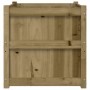 Jardinera de madera maciza de pino impregnada 60x60x60 cm en Maceteros y jardineras | Comprar online en Foro24