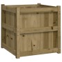 Jardinera de madera maciza de pino impregnada 60x60x60 cm en Maceteros y jardineras | Comprar online en Foro24