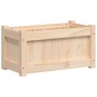 Jardinera de madera maciza de pino 60x31x31 cm