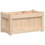 Jardinera de madera maciza de pino 60x31x31 cm