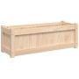 Jardinera de madera maciza de pino 90x31x31 cm
