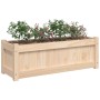 Jardinera de madera maciza de pino 90x31x31 cm