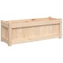 Jardinera de madera maciza de pino 90x31x31 cm