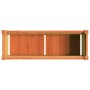 Jardinera exterior madera maciza pino marrón cera 90x31x31 cm