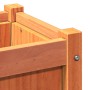 Jardineras de exterior 2 uds madera maciza de pino marrón cera