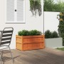 Jardinera exterior madera maciza pino marrón cera 90x50x50 cm en Maceteros y jardineras | Comprar online en Foro24