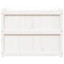 Jardinera de madera maciza de pino blanca 90x50x70 cm