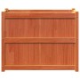 Jardinera exterior madera maciza pino marrón cera 90x50x70 cm