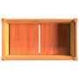 Jardinera exterior madera maciza pino marrón cera 90x50x70 cm