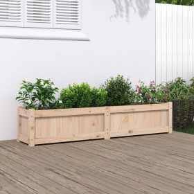 Jardinera de madera maciza de pino 150x31x31 cm Jardinera de madera maciza de pino 150x31x31 cm