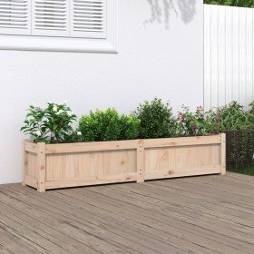 Jardinera de madera maciza de pino 150x31x31 cm Jardinera de madera maciza de pino 150x31x31 cm