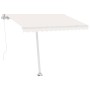 Toldo de pie automático crema 300x250 cm