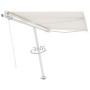 Toldo de pie automático crema 300x250 cm