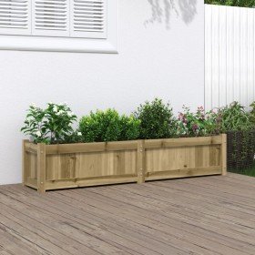 Jardinera de madera de pino impregnada 150x31x31 cm Jardinera de madera de pino impregnada 150x31x31 cm