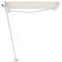 Toldo de pie automático crema 300x250 cm