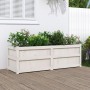 Jardinera madera maciza de pino blanco 150x50x50 cm