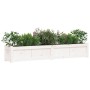 Jardinera de madera maciza de pino blanca 180x31x31 cm en Maceteros y jardineras | Comprar online en Foro24