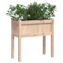 Jardinera con patas madera maciza de pino 70x31x70 cm
