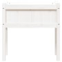 Jardinera con patas madera maciza de pino blanco 70x31x70 cm