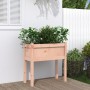 Jardinera con patas madera maciza de abeto Douglas 70x31x70 cm