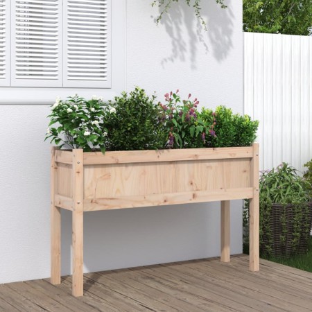 Jardinera con patas madera maciza de pino 110x31x70 cm en Maceteros y jardineras | Comprar online en Foro24