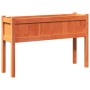 Jardinera con patas madera maciza pino marrón cera 110x31x70 cm en Maceteros y jardineras | Comprar online en Foro24