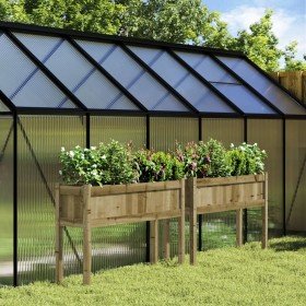 Jardineras con patas 2 uds madera de pino impregnada Jardineras con patas 2 uds madera de pino impregnada