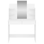 Tocador con espejo blanco 96x39x142 cm