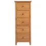Kommode aus massivem Eichenholz, 45 x 32 x 110 cm von vidaXL, Schubladen - Ref: Foro24-329924, Preis: 334,57 €, Rabatt: %