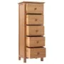 Kommode aus massivem Eichenholz, 45 x 32 x 110 cm von vidaXL, Schubladen - Ref: Foro24-329924, Preis: 334,57 €, Rabatt: %