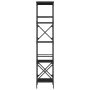 Librería de 5 estantes madera ingeniería negro 59x35x171 cm
