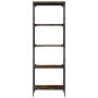 Librería 5 estantes madera ingeniería roble ahumado 59x35x171cm